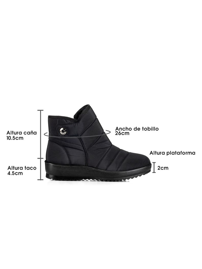 Botin Negro Casual Mujer Weide TFA189-6