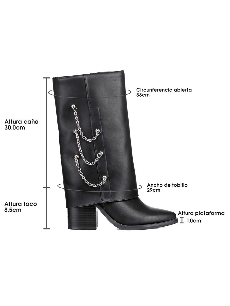Botas Largas Mujer Eco Cuero Tacon Grueso De Moda Weide DH82-5