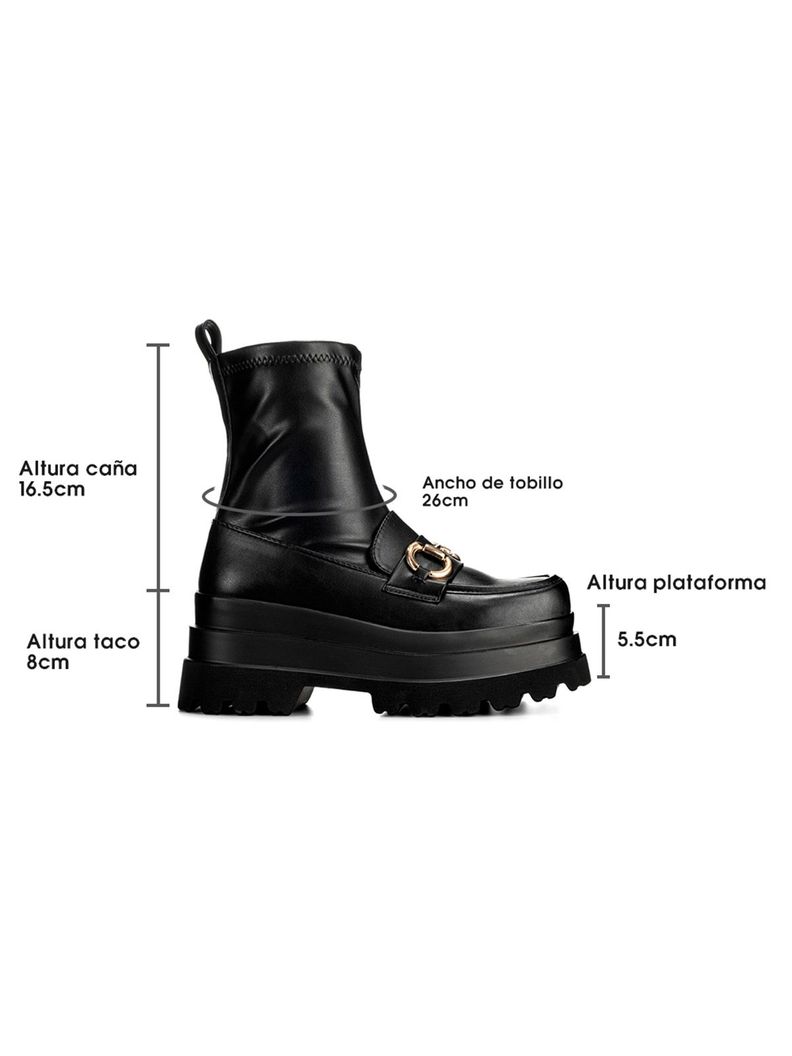Botin Negro Casual Mujer Weide CZY578-5