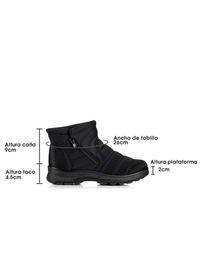 Botin Negro Casual Mujer Weide TFA191-7