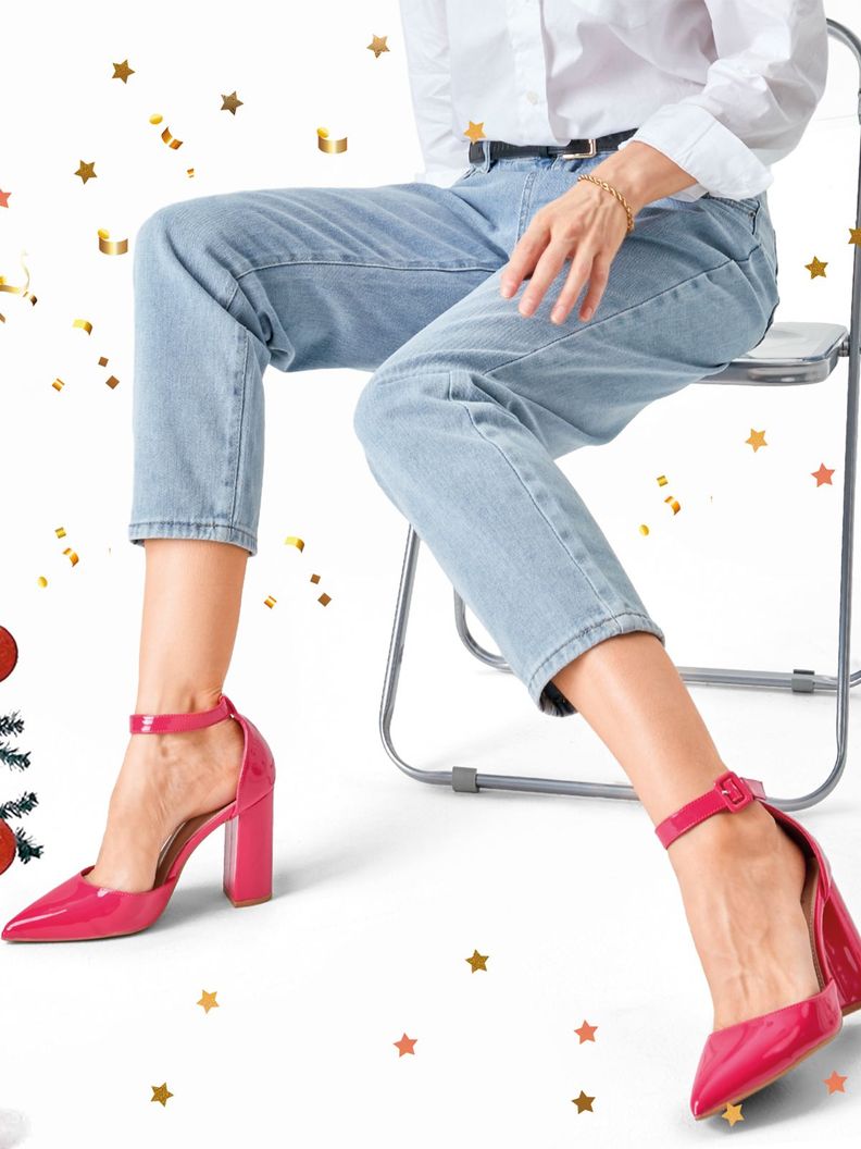 Zapato Taco Alto Durazno Fiesta Mujer Weide GH62-1