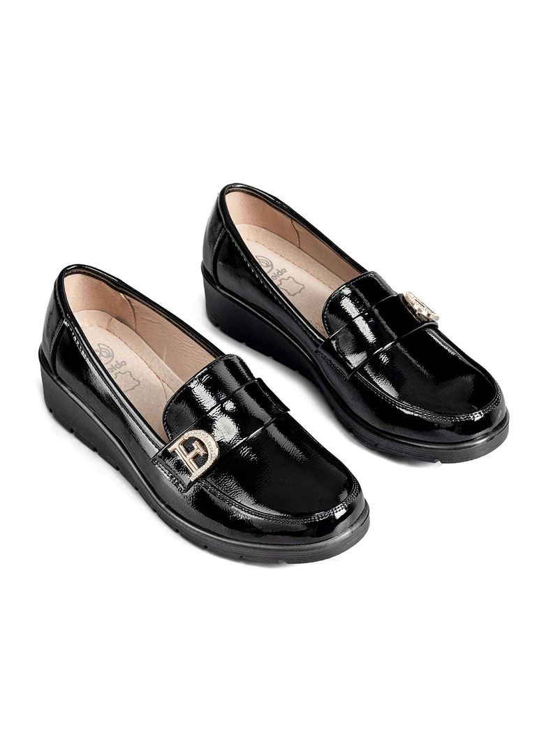 Mocasin Casual Mujer Charol Vintage Comodo Cuña Weide JML10-2
