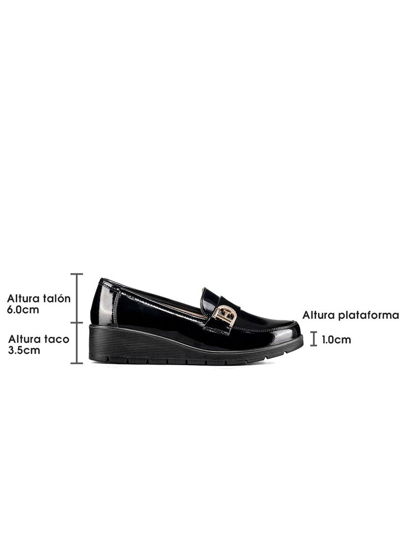 Mocasin Casual Mujer Charol Vintage Comodo Cuña Weide JML10-3