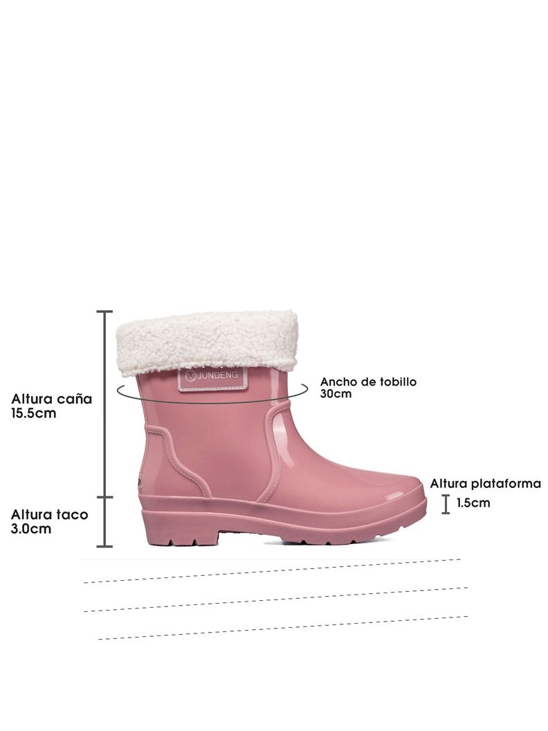 Botín De Agua Mujer Pvc Casual Impermeable  Weide GH161-3