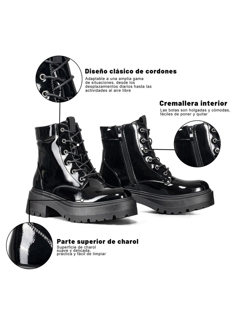 Botin Mujer Casual Charol Vintage Weide CZY607-4