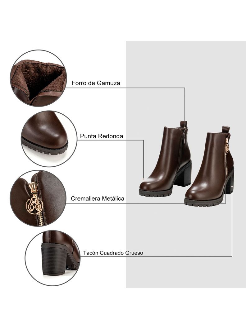 Botin Mujer Nahia Marron Weide-8
