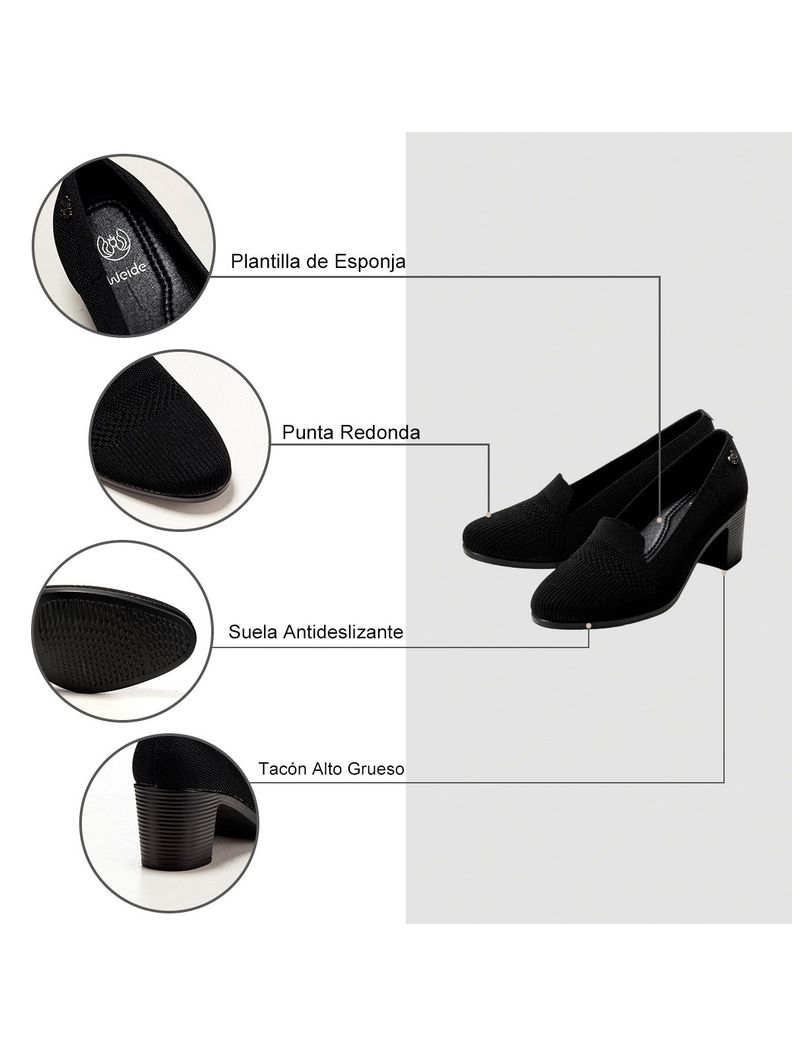 Zapatos Negro Casual Mujer Weide GH115-5