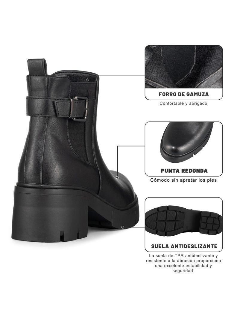 Botin Casual Mujer Vintage Tacon Grueso Elegante Weide QBM19-4