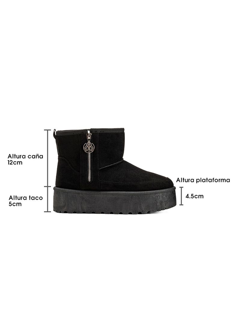 Botin Negro Casual Mujer Weide LT121-5