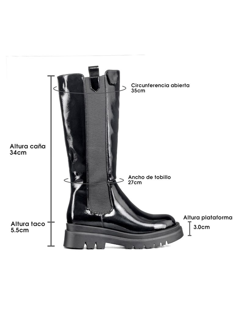 Botas Largas Mujer Eco Cuero Plataforma De Moda Weide DH88-4