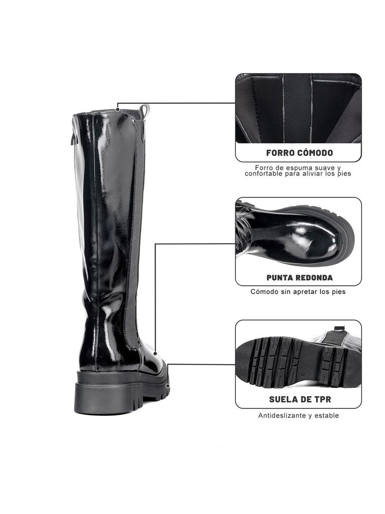 Botas Largas Mujer Eco Cuero Plataforma De Moda Weide DH88-6