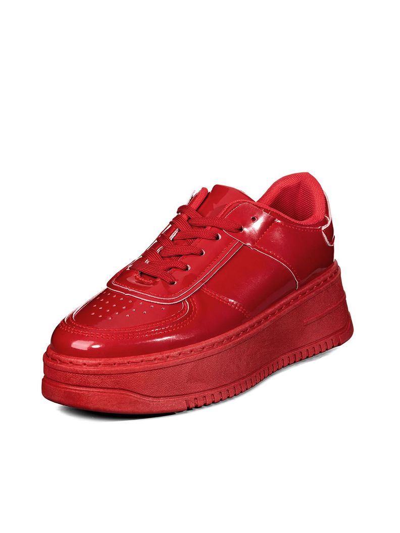 Zapatilla Deportiva Plataforma Charol Mujer Weide LT132-0