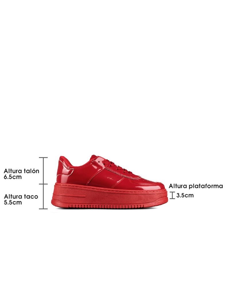 Zapatilla Deportiva Plataforma Charol Mujer Weide LT132-4