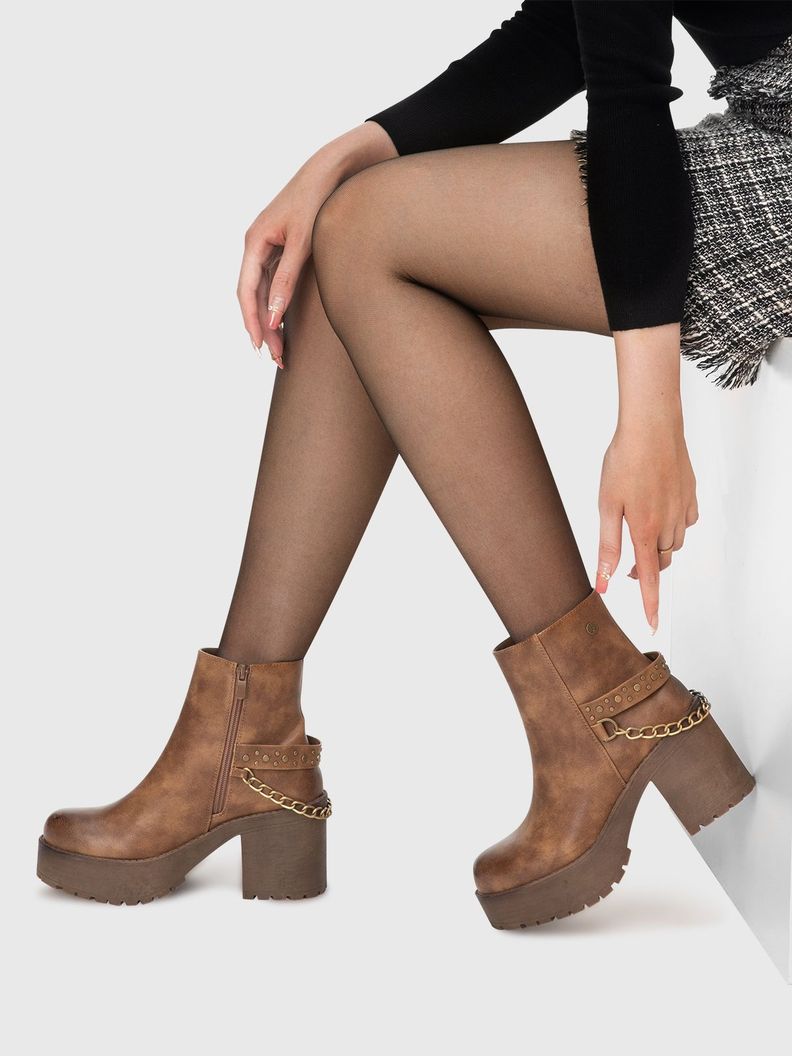 Botin Mujer Cayetana Caqui Weide-1