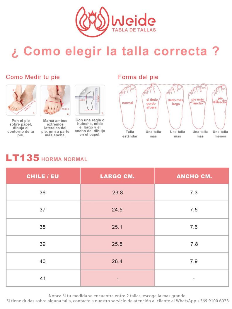 Zapato Ballerina casual Mujer Plano Weide GH135-3