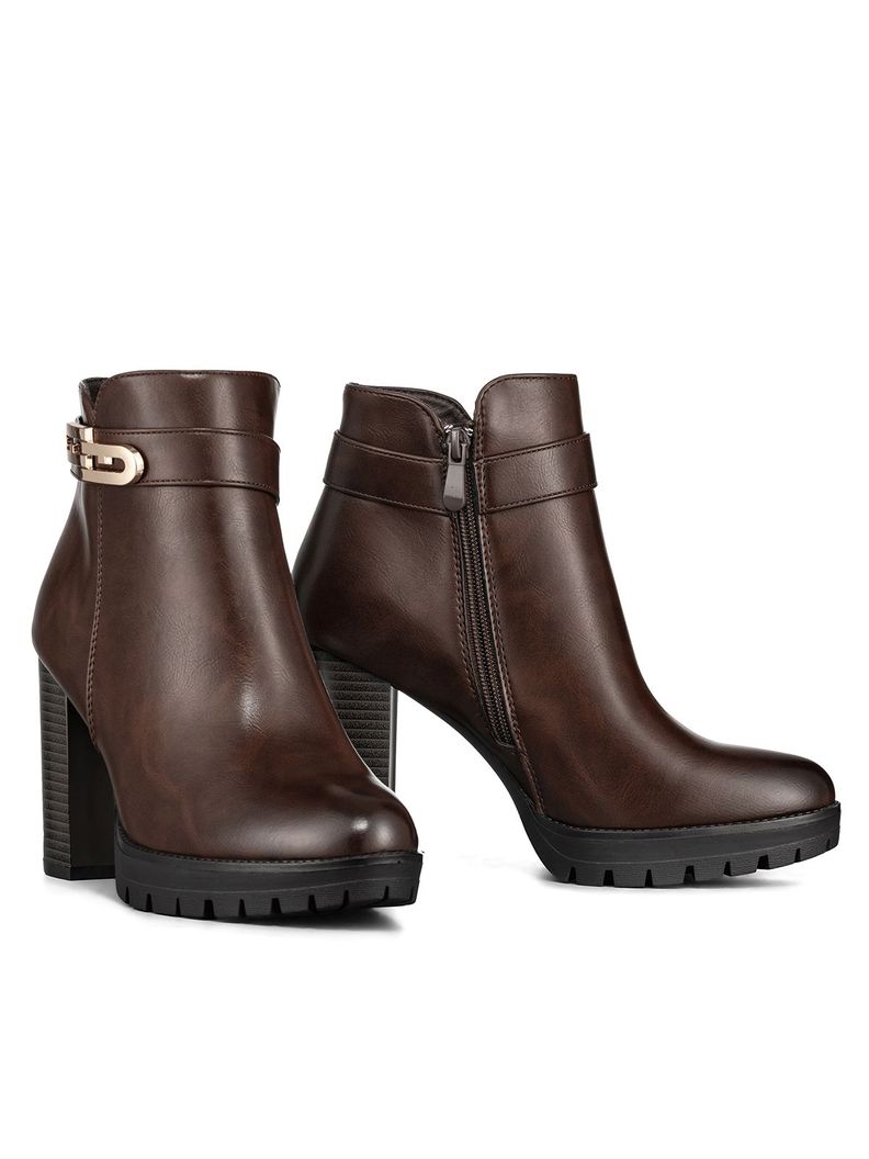 Botin Casual Mujer Vintage Comodo Tacon Grueso Weide QBM15-2