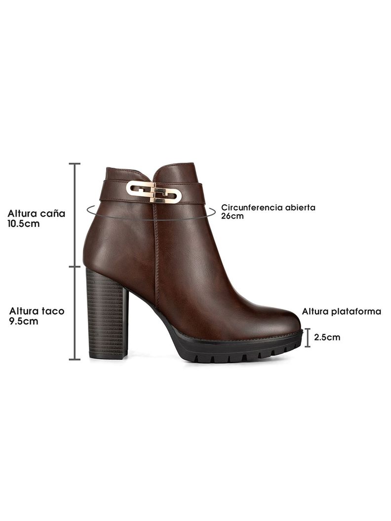 Botin Casual Mujer Vintage Comodo Tacon Grueso Weide QBM15-3