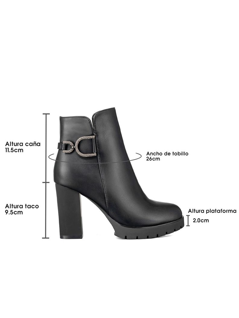Botin Casual Mujer Eco Cuero Tacon Grueso Vintage Weide ZS62-3