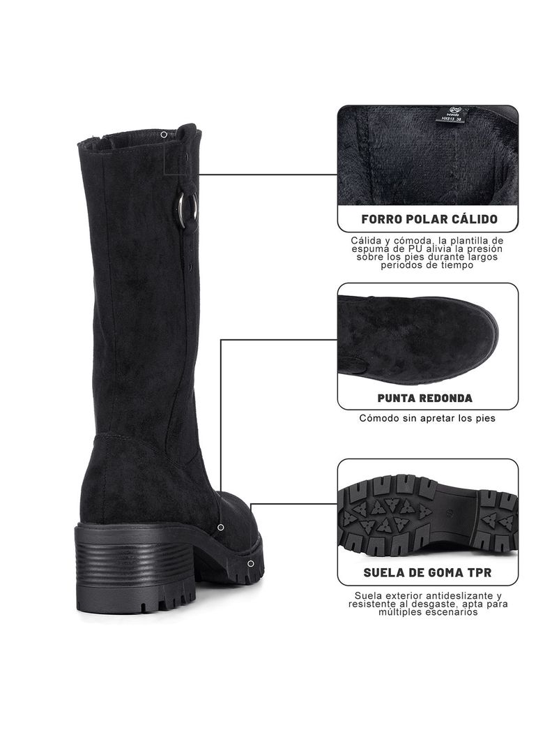 Botas Largas Casual De Gamuza Vintage Mujer Weide HX513-5
