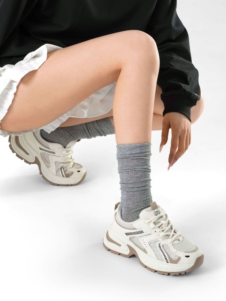 Zapatilla Deportiva Mujer De Malla Plataforma Weide LT206-1