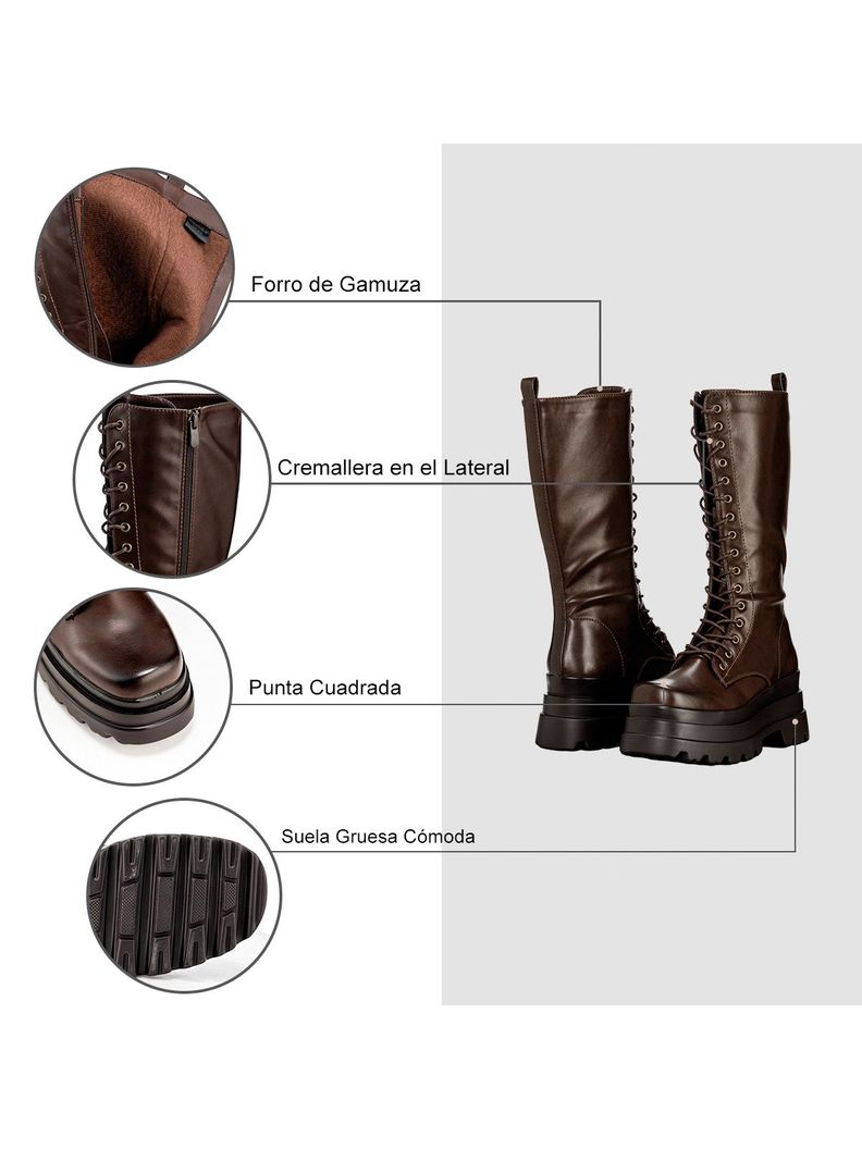Bota Marron Casual Mujer Weide CZY579-6