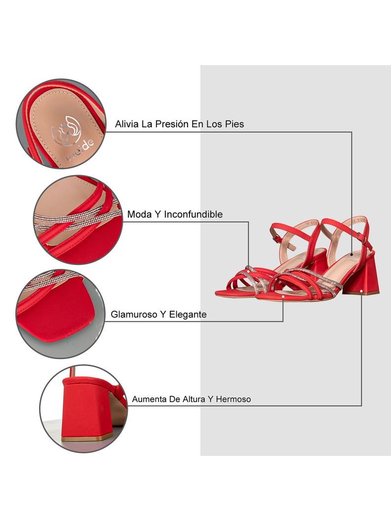 Sandalia Taco Casual Fiesta Mujer Elegante Weide YOU239-4