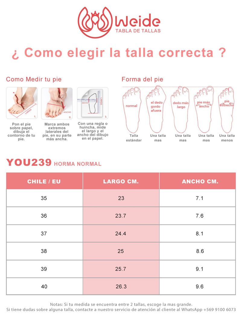 Sandalia Taco Casual Fiesta Mujer Elegante Weide YOU239-5