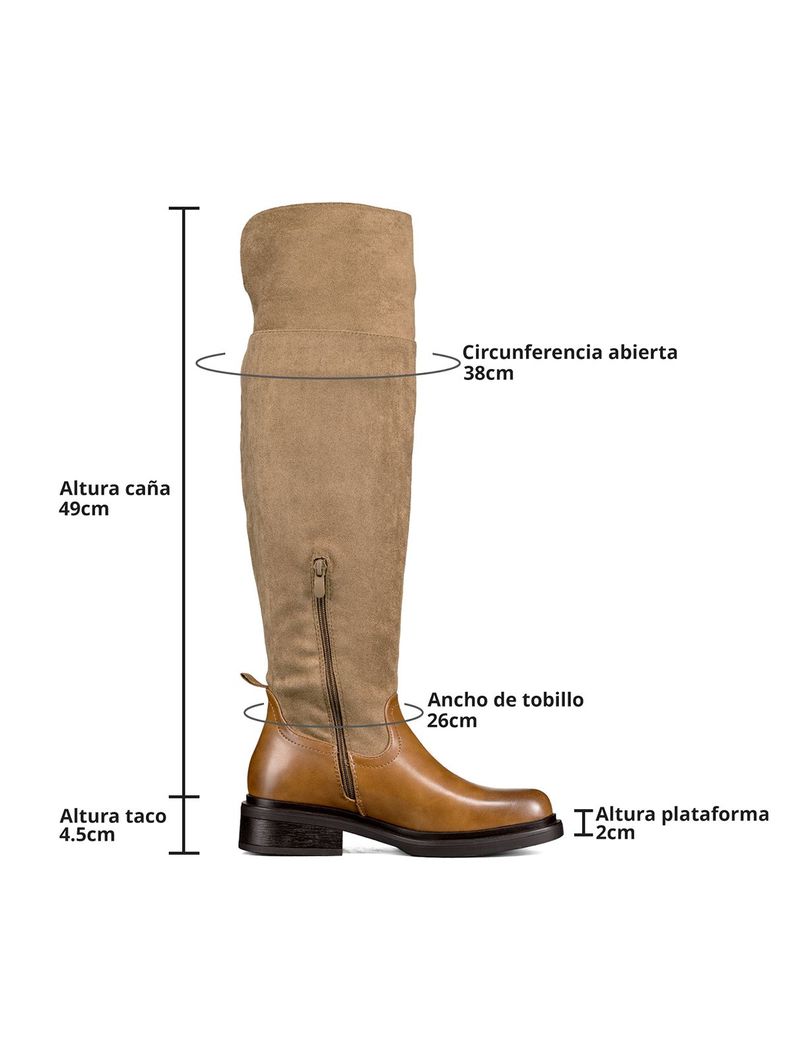 Bota Larga Mujer Moda Gamuza Con Felpa Vintage Weide CZY601-7