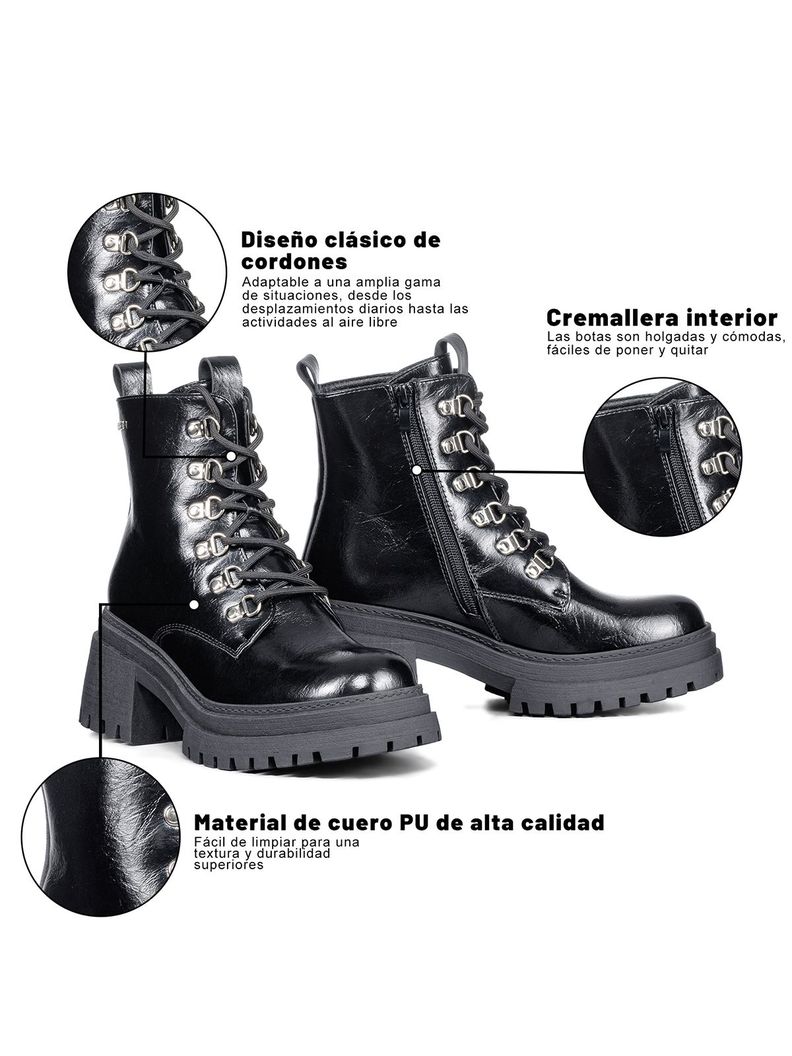 Botin Casual Mujer Eco Cuero Clasico Moda Weide DH85-4