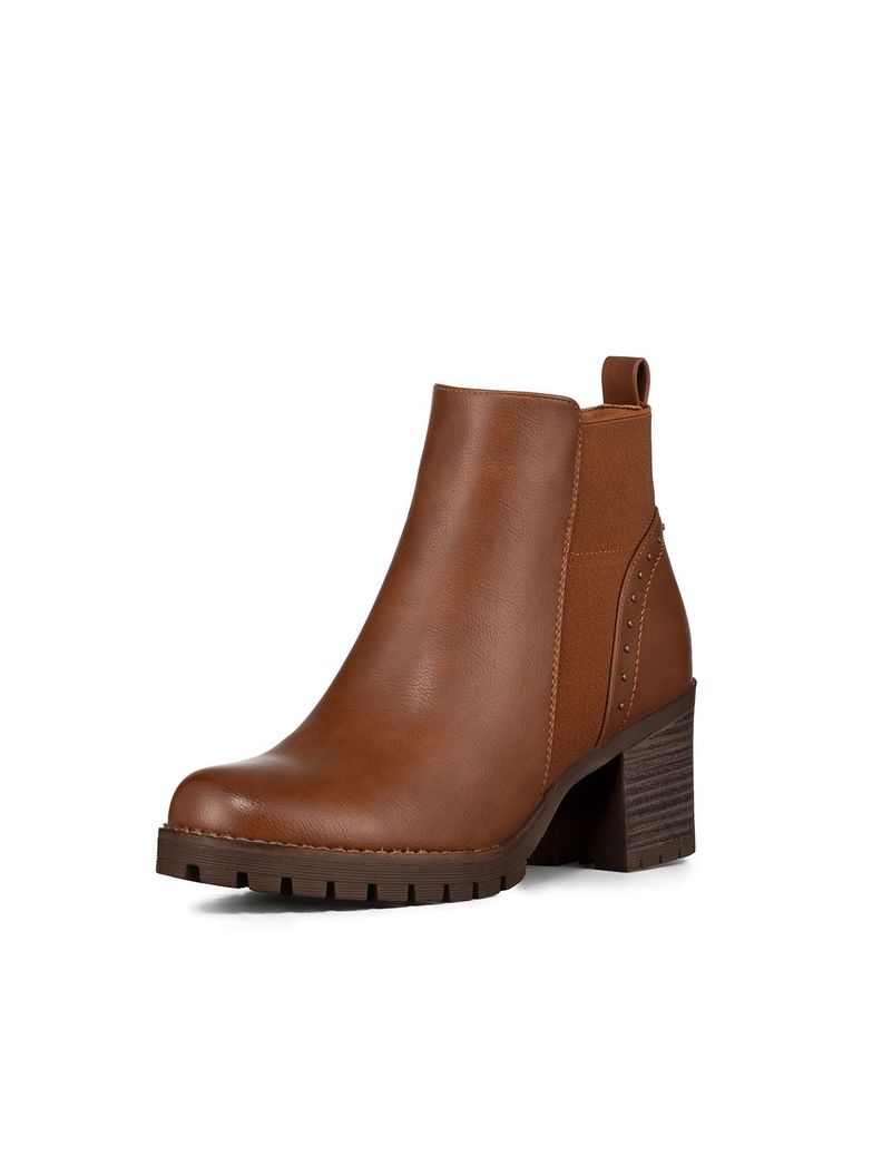 Botin Casual Mujer Vintage Eco Cuero Tacon Alto Weide QBM17-0