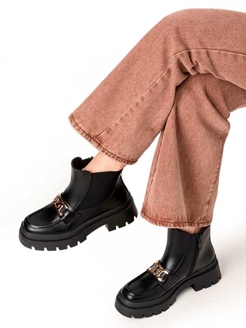 Botin Negro Casual Mujer Weide HX305-1