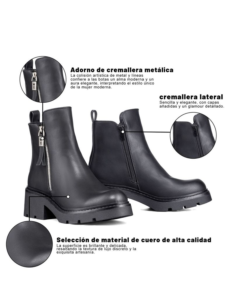 Botin Casual Mujer Eco Cuero Vintage Comodo Weide ZS65-4