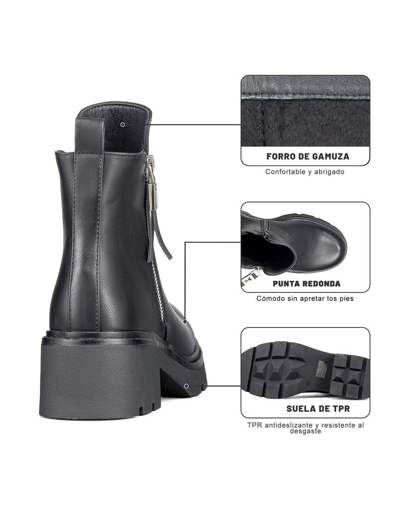 Botin Casual Mujer Eco Cuero Vintage Comodo Weide ZS65-5