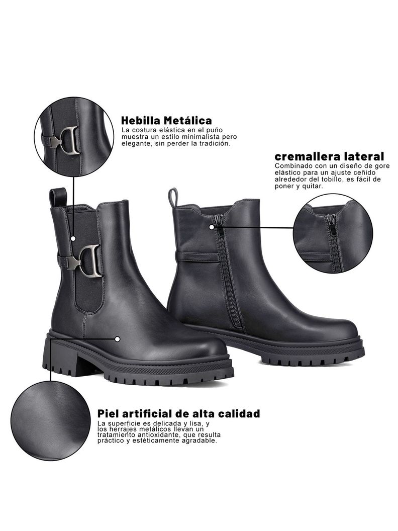 Botin Casual Mujer Eco Cuero Con Felpa Comodo Weide ZS60-4