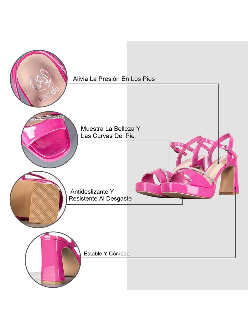 Sandalias Casual Fiesta Charol Mujer Plataforma Weide GH130-5