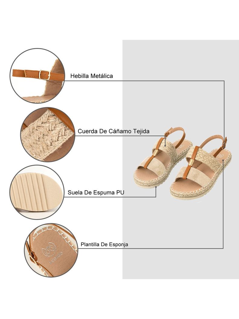 Sandalia Casual De Moda  Plana  Mujer Weide QIU362-5