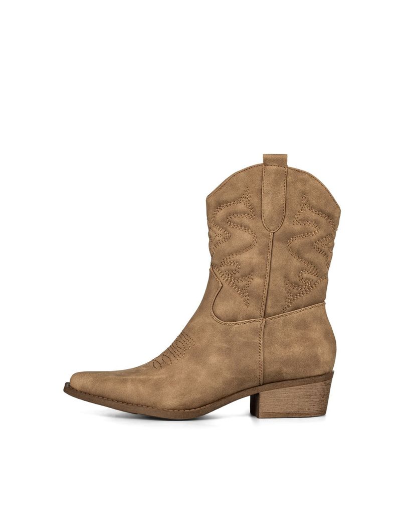 Botin Casual Mujer Moda Vintage Cowboy Bordado Weide QBM20-3