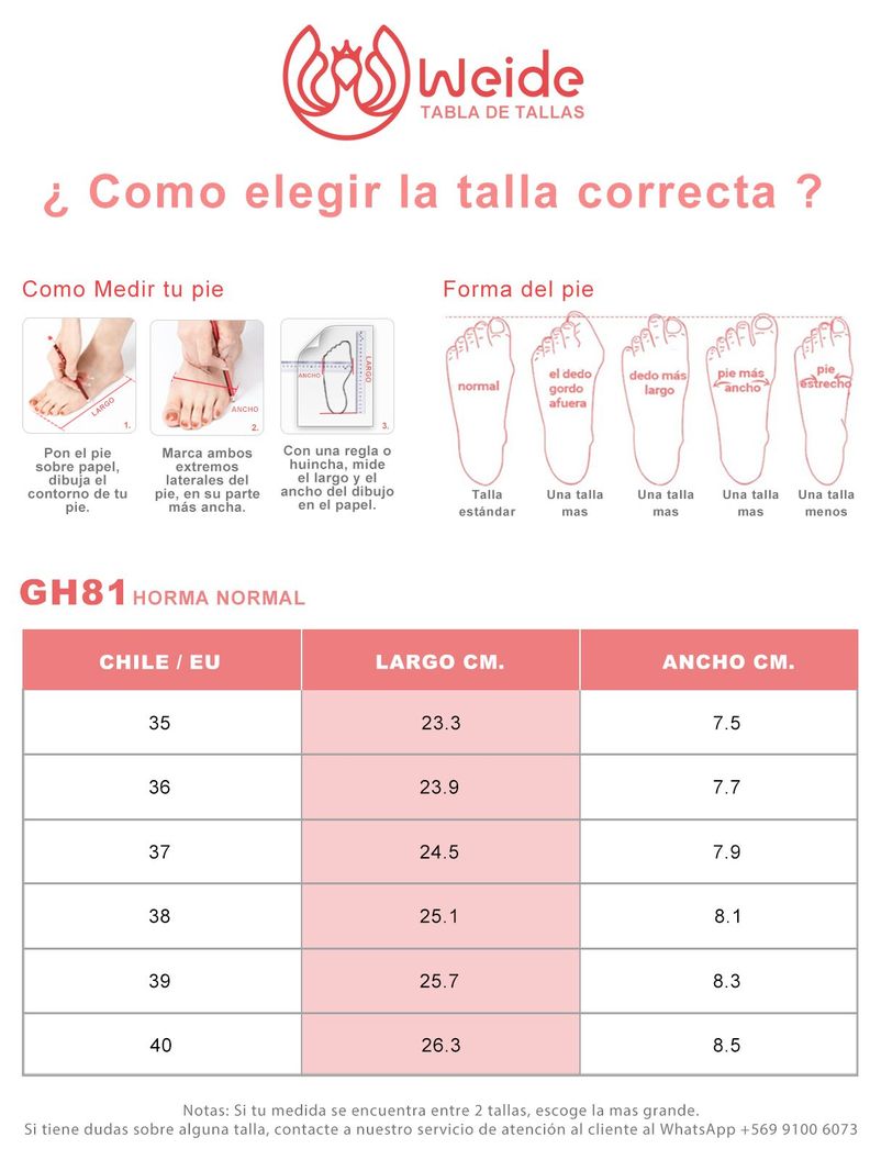 Ballerinas Eco Cuero Rosado Casual Mujer Weide GH81-3