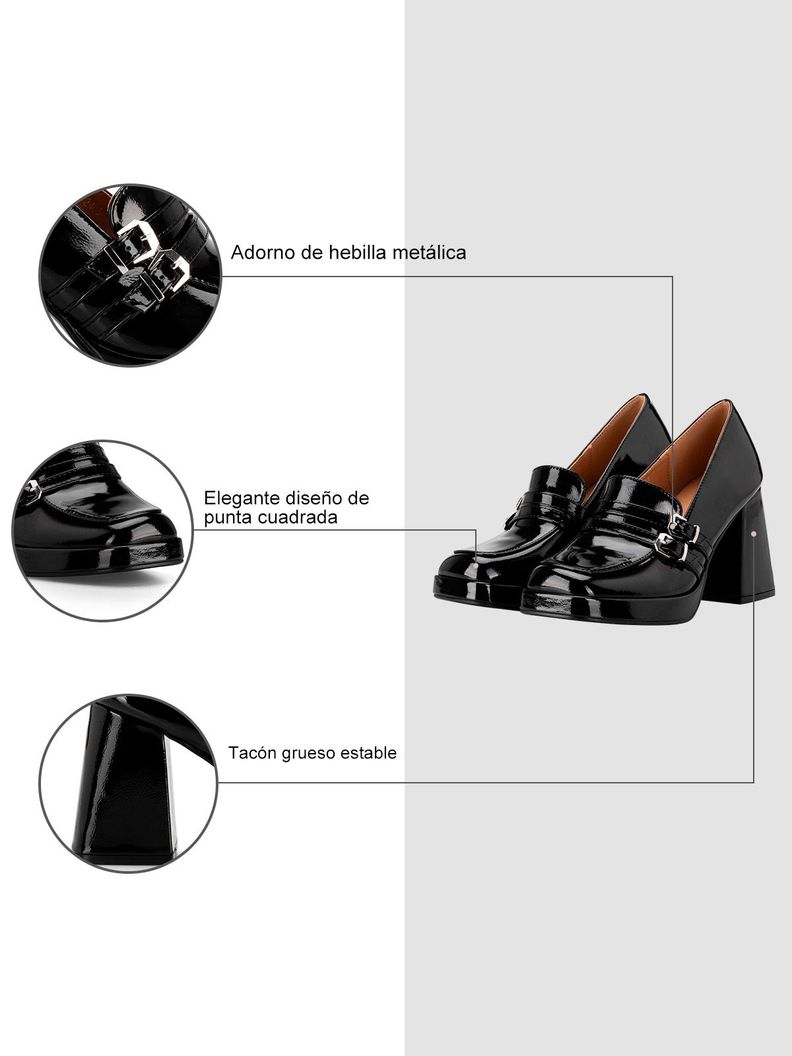 Mocasín Taco Negro Casual YOU202 Weide-4