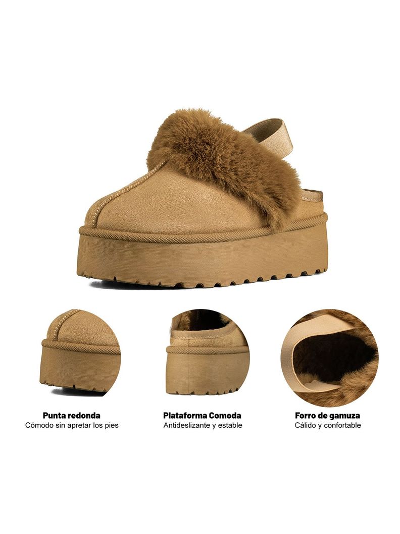 Zueco tipo Pantufla Casual Mujer Moda Con Felpa Weide SL26-6