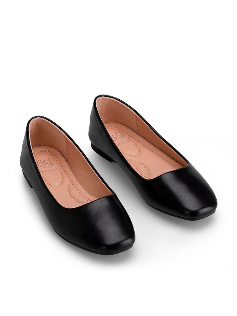 Ballerinas Eco Cuero Negro Casual Mujer Weide GH81-2