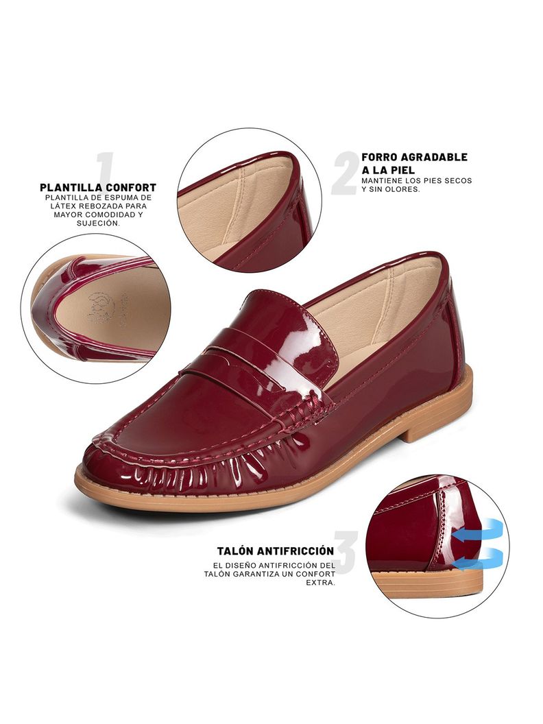 Mocasin Casual Mujer Charol Vintage Formal Weide YOU502-4