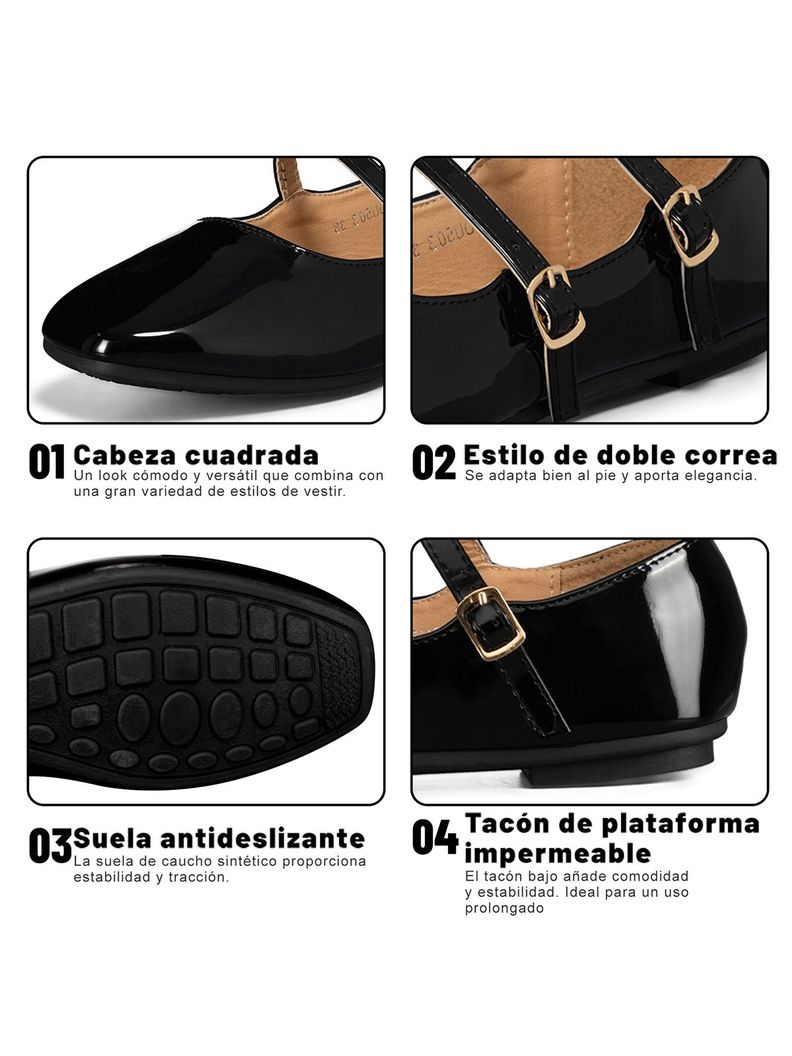 Ballerina Casual Mujer Moda Charol Plano Weide YOU503-5