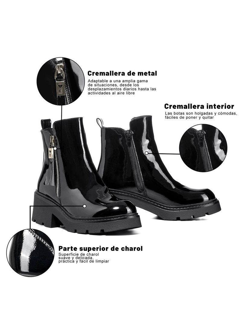 Botin Casual Mujer Eco Cuero Comodo Vintage Weide ZS65B-4