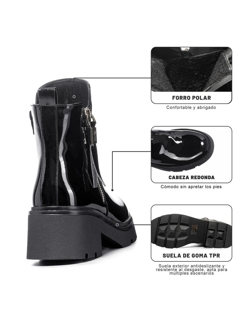 Botin Casual Mujer Eco Cuero Comodo Vintage Weide ZS65B-5