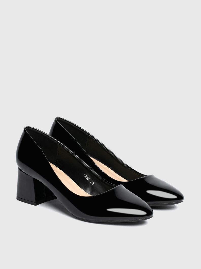 Zapatos Taco Negro Oficina Weide GH52-4