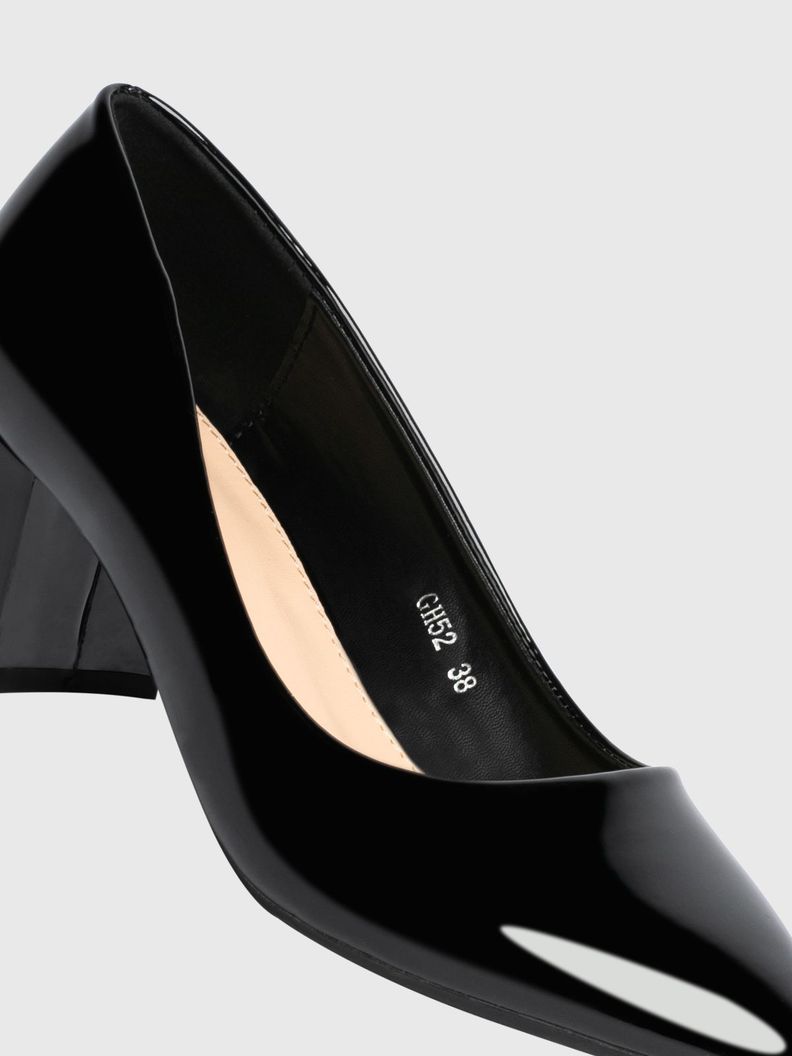 Zapatos Taco Negro Oficina Weide GH52-5