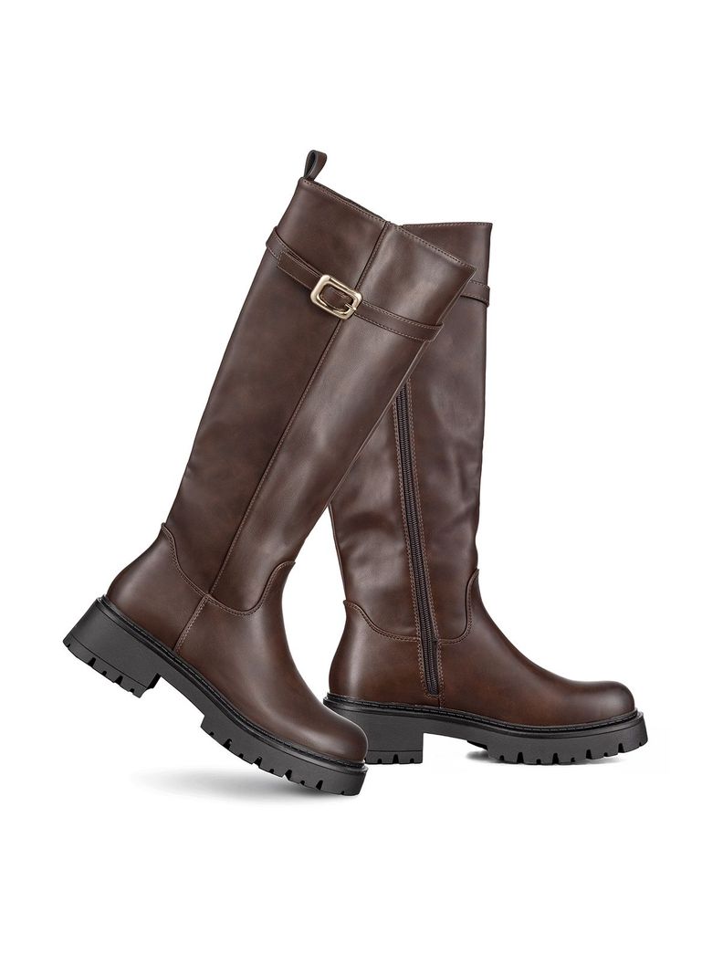 Bota Larga Mujer Eco Cuero Moda Antideslizante Weide CZY617-3