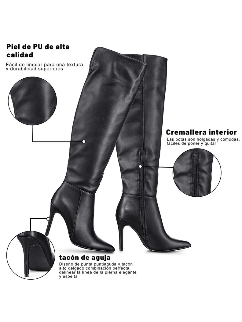 Botas Largas Mujer Eco Cuero De Moda Clasico Weide CZY600-5