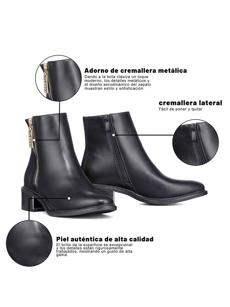 Botin Casual Mujer Eco Cuero Clasico Moda Weide HX508-5